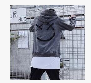 Dropshipping Lieferanten M&auml;nner Hoodies Sweatshirts L&auml;cheln Drucken Headwear Hoodie Hip Hop Streetwear Kleidung Uns gr&ouml;&szlig;e Plus Gr&ouml;&szlig;e 3XL