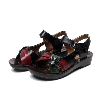 LAKESHI Sandals Women Shoes Summer Flat Sandals Female Platform Sandals Plus Size 43 Footwear 2019 Fashion Leather Shoes Woman