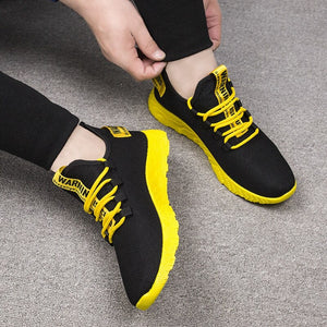 Male Air Mesh Lace Up Wear-resistant Shoes Men Sneakers Tenis Masculino Breathable Casual No-slip Men Vulcanize Shoes