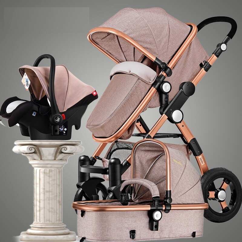 Baby Stroller 3 in 1 luxury umbrella baby strollers High Landscape Stroller Folding strollers baby trolley baby pram