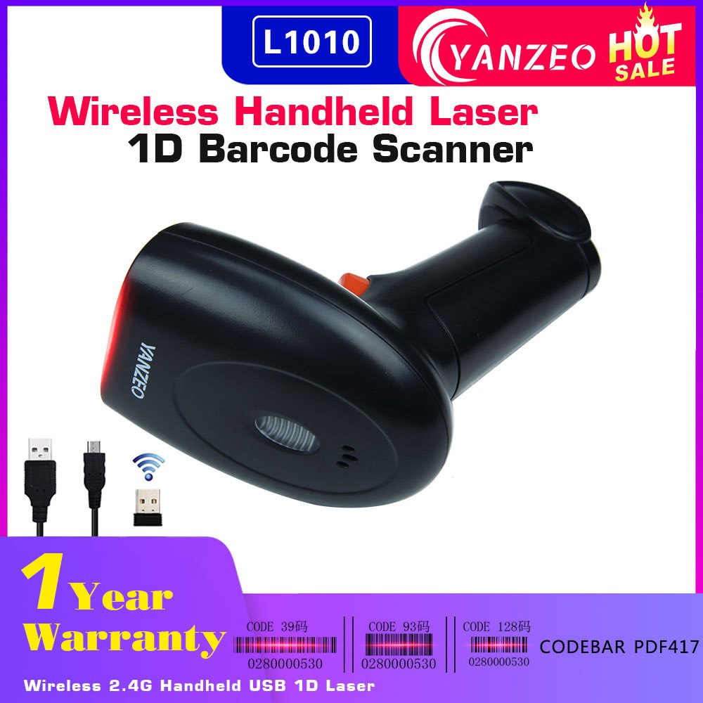 Yanzeo Portable USB Wired Wireless Handheld Bluetooth 1D/2D QR Bar Code Reader PDF417 IOS Android IPAD Barcode Laser Scanner