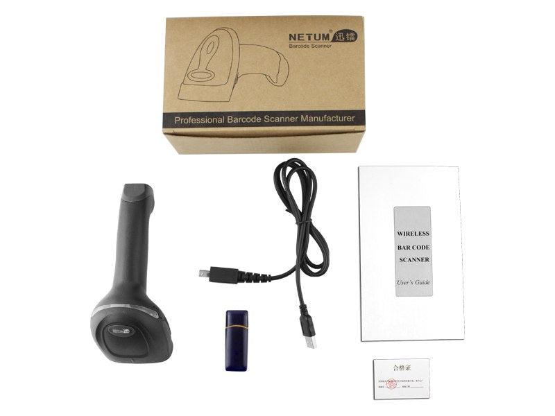 Wireless Laser Barcode Scanner Long Range Cordless Bar Code Reader for POS and Inventory - NT-2028