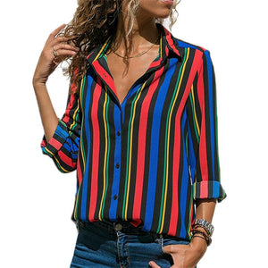 Women Blouses 2019 Fashion Long Sleeve Turn Down Collar Office Shirt Leisure Blouse Shirt Casual Tops Plus Size Blusas Femininas