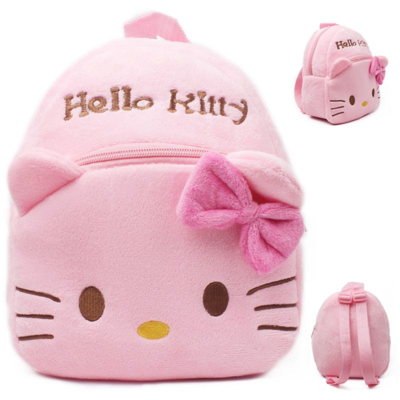 2018 Hello Kitty Toddler Kids Children Boy Girl Cartoon Stuffed Plush Backpack Schoolbag Shoulder Bag Rucksack baby girls