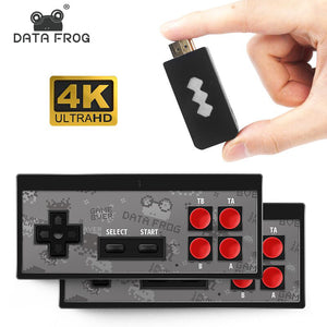 DATA FROG 4K HDMI Video Game Console Built in 568 Classic Games Mini Retro Console Wireless Controller HDMI Output Dual Players