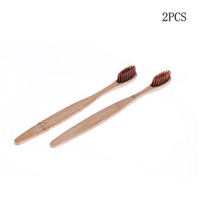 OSHIONER 1PC Natural Bamboo Handle Toothbrush Rainbow Colorful Whitening Soft Bristles Bamboo Toothbrush Eco-friendly Oral Care