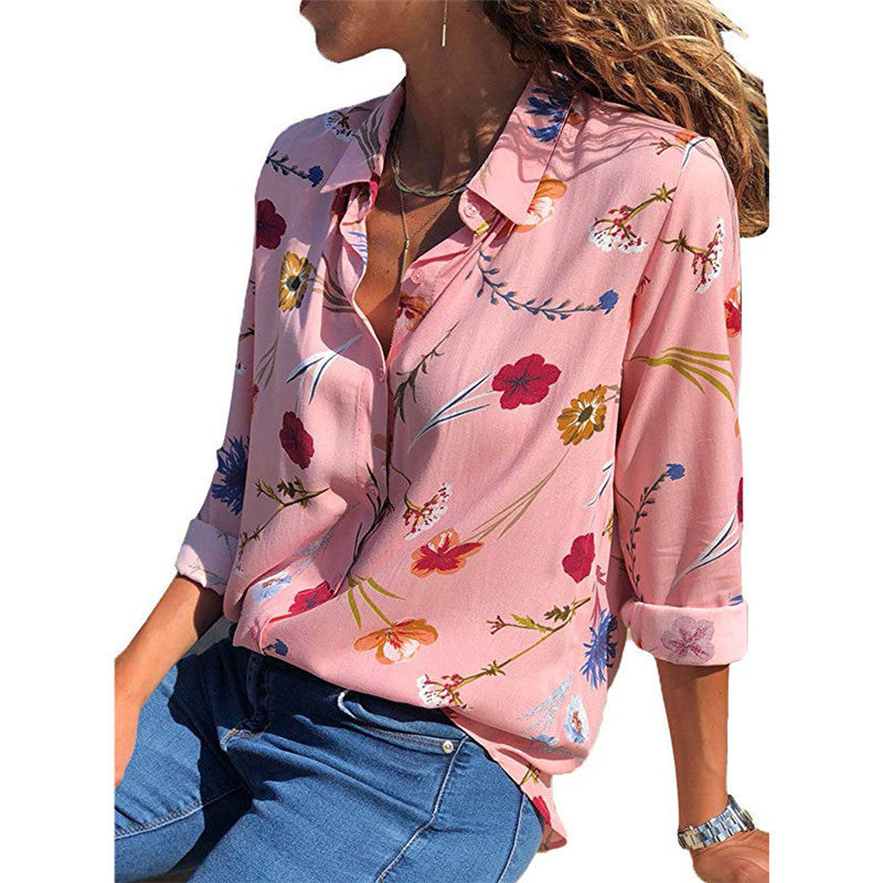 Women Blouses 2019 Fashion Long Sleeve Turn Down Collar Office Shirt Leisure Blouse Shirt Casual Tops Plus Size Blusas Femininas