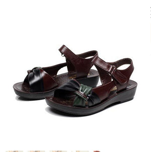 LAKESHI Sandals Women Shoes Summer Flat Sandals Female Platform Sandals Plus Size 43 Footwear 2019 Fashion Leather Shoes Woman