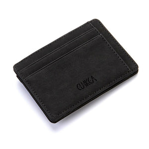 eTya Fashion Men Slim Wallet  Male Small Zipper Coin ID Business Credit Card Holder Wallets Purses Bag Pouch Case