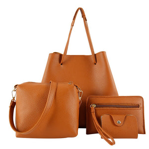 4pcs Woman Bag Set Fashion Female Purse and Handbag Four-Piece Shoulder Bag Tote Messenger Purse Bag Drop Shipping