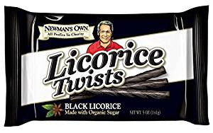 Newman's Own Organics Black Licorice Twists - Organic - Case Of 8 - 5.5 Oz.