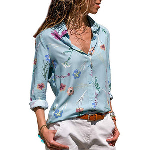 Women Blouses 2019 Fashion Long Sleeve Turn Down Collar Office Shirt Leisure Blouse Shirt Casual Tops Plus Size Blusas Femininas