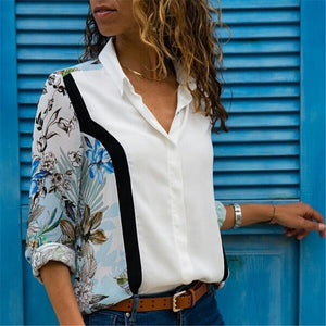 Women Blouses 2019 Fashion Long Sleeve Turn Down Collar Office Shirt Leisure Blouse Shirt Casual Tops Plus Size Blusas Femininas