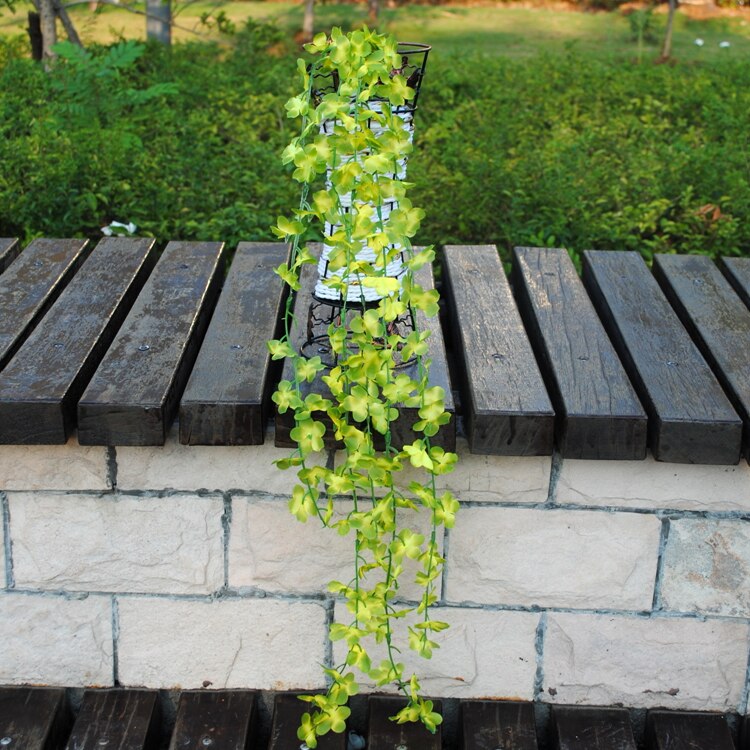 Artificial Vine Flowers Silk Fake Wisteria Ivy Vine Garden Hanging Flower Plant Home Wedding Party Decor Valentines Day Gift