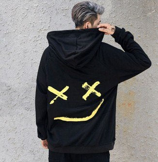 Dropshipping Lieferanten M&auml;nner Hoodies Sweatshirts L&auml;cheln Drucken Headwear Hoodie Hip Hop Streetwear Kleidung Uns gr&ouml;&szlig;e Plus Gr&ouml;&szlig;e 3XL