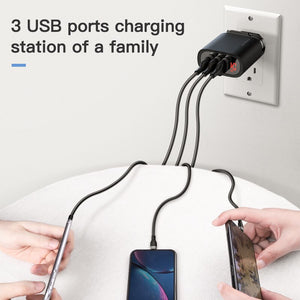 KUULAA Quick Charge 3.0 USB Charger 30W QC3.0 QC Fast Charging Multi Plug Mobile Phone Charger For iPhone Samsung Xiaomi Huawei