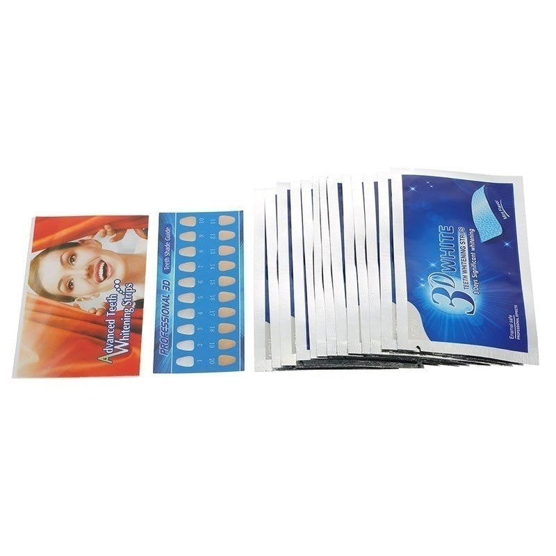 28Pcs/14Pair false Teeth Veneers Dentist 3D White Gel Teeth Whitening Strips Tooth Dental kit Oral Hygiene Care Strip sets