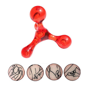 Mini Body Massager Manual Balance Four Balls Portable Travel Massager Trigger Point Arm Back Relaxation Eliminate Oedema Health