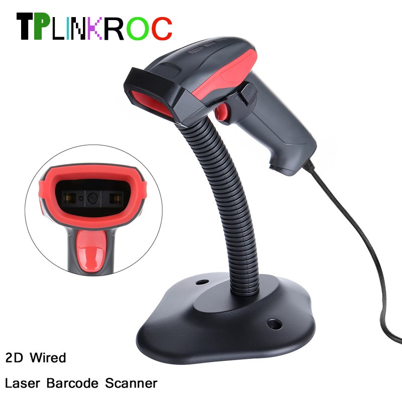 High Sensitive Handheld Portable Laser Barcode Scanner AK18 Wired 2D USB Cable Bar Code Reader for POS System Supermarket