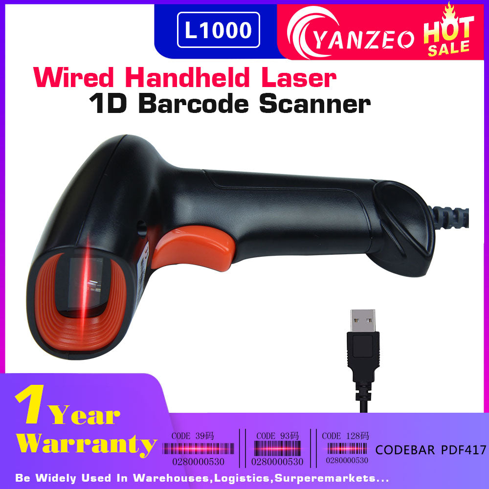 Yanzeo Portable USB Wired Wireless Handheld Bluetooth 1D/2D QR Bar Code Reader PDF417 IOS Android IPAD Barcode Laser Scanner