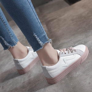 New Brand Women&#39;s Canvas Flat Shoes 2018 Fashion Lace Up Women Sneaker Woman Casual Comfortable Flats Footwear Tenis Feminino