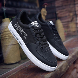 Men's Vulcanize Shoes Men Spring Autumn Top Fashion Sneakers Lace-up High Style Solid Colors Man Shoes Fashion Flat Loafers Shoe