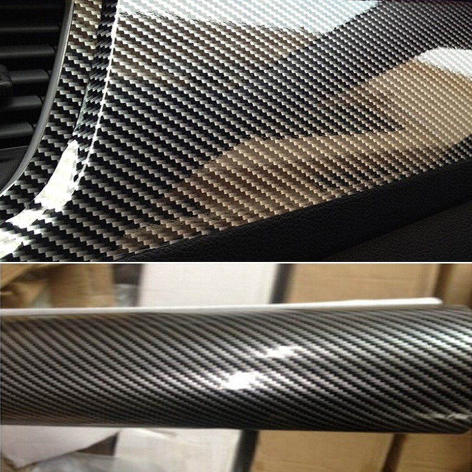 10x152cm 5D High Glossy Carbon Fiber Vinyl Film Car Styling Wrap Motorcycle Car Styling Accessories Interior Carbon Fiber Film