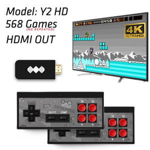 DATA FROG 4K HDMI Video Game Console Built in 568 Classic Games Mini Retro Console Wireless Controller HDMI Output Dual Players