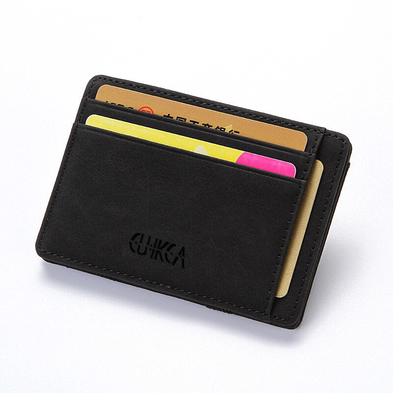 eTya Fashion Men Slim Wallet  Male Small Zipper Coin ID Business Credit Card Holder Wallets Purses Bag Pouch Case