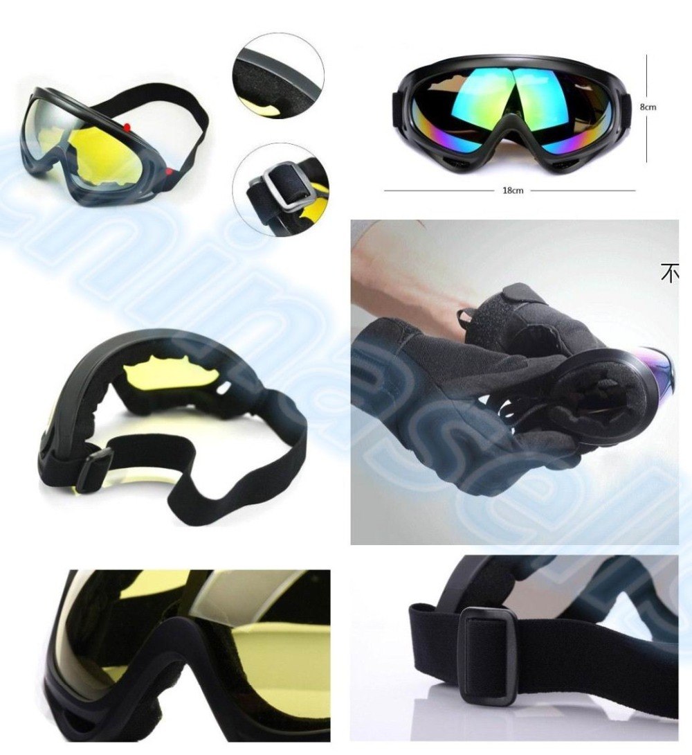 1pcs Winter Windproof Skiing Glasses Goggles Outdoor Sports cs Glasses Ski Goggles UV400 Dustproof Moto Cycling Sunglasses