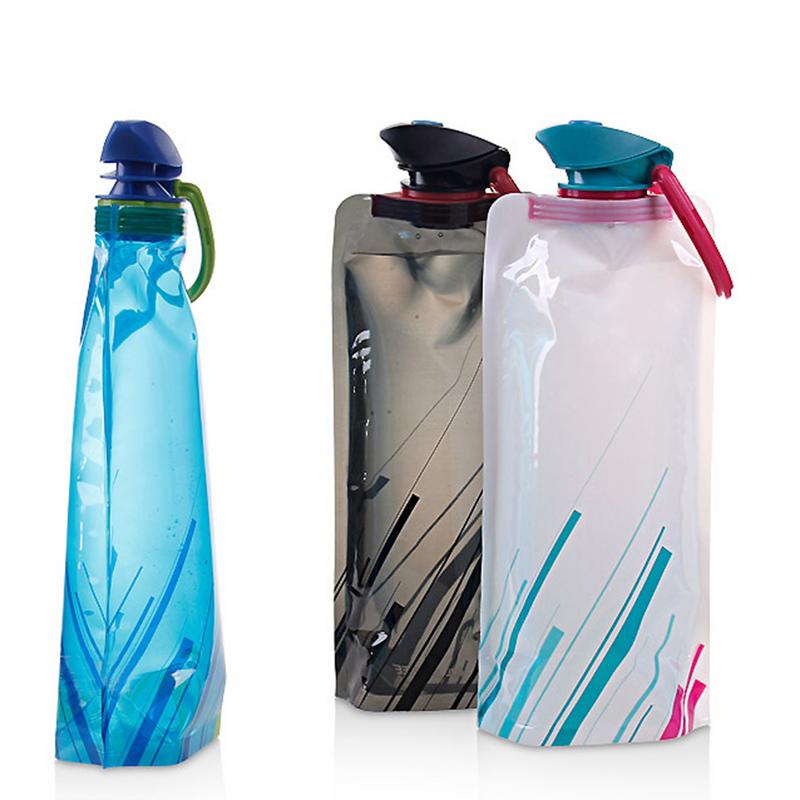 700mL Reusable Sports Travel Portable Collapsible Folding Drink Water Bottle Kettle Outdoor Sports Water Bottle BPA free