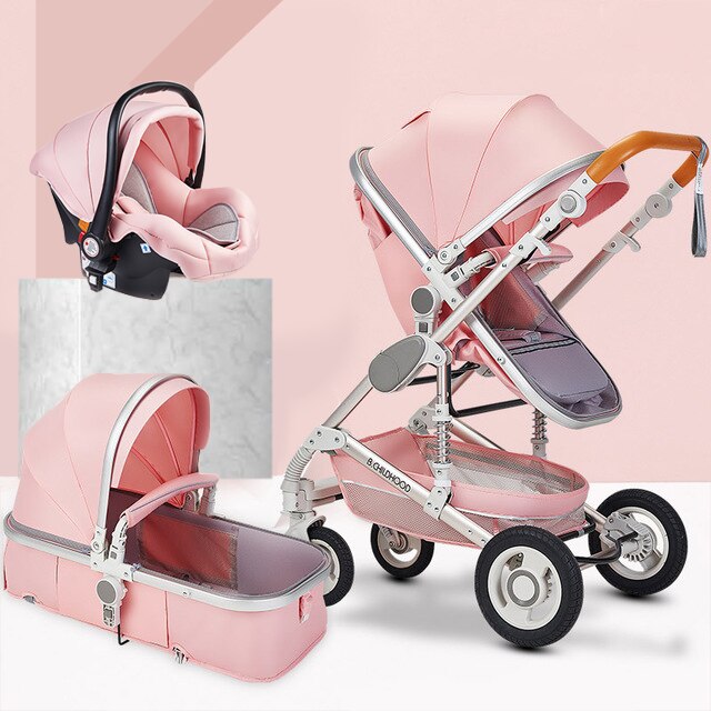 Baby Stroller 3 in 1 luxury umbrella baby strollers High Landscape Stroller Folding strollers baby trolley baby pram