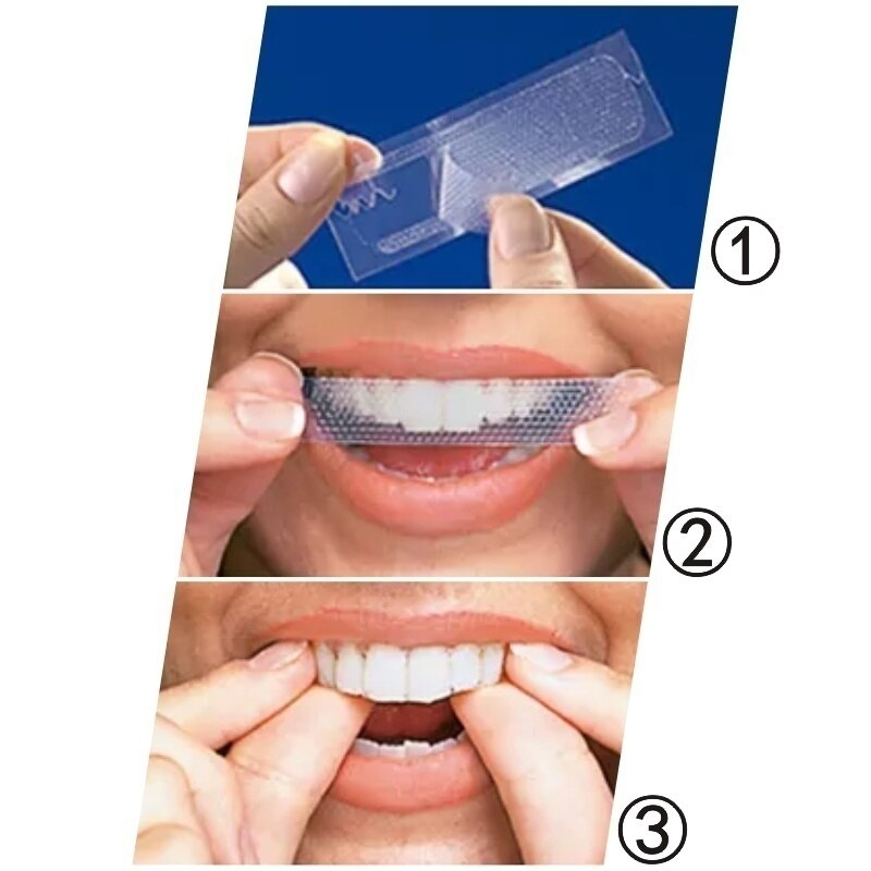 28Pcs/14Pair false Teeth Veneers Dentist 3D White Gel Teeth Whitening Strips Tooth Dental kit Oral Hygiene Care Strip sets