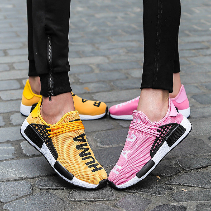 wheresroad Human Race Yellow Casual Shoes Men&#39;s Comfortable Fashion Sneakers Light Summer Spring Man Ultra Boosts size39-47