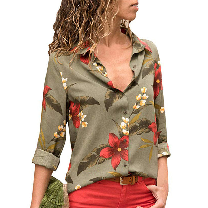 Women Blouses 2019 Fashion Long Sleeve Turn Down Collar Office Shirt Leisure Blouse Shirt Casual Tops Plus Size Blusas Femininas