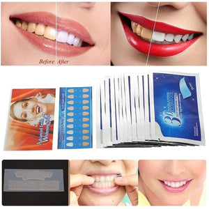 28Pcs/14Pair false Teeth Veneers Dentist 3D White Gel Teeth Whitening Strips Tooth Dental kit Oral Hygiene Care Strip sets