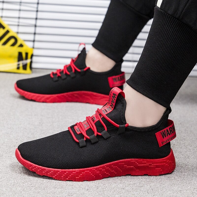 Male Air Mesh Lace Up Wear-resistant Shoes Men Sneakers Tenis Masculino Breathable Casual No-slip Men Vulcanize Shoes