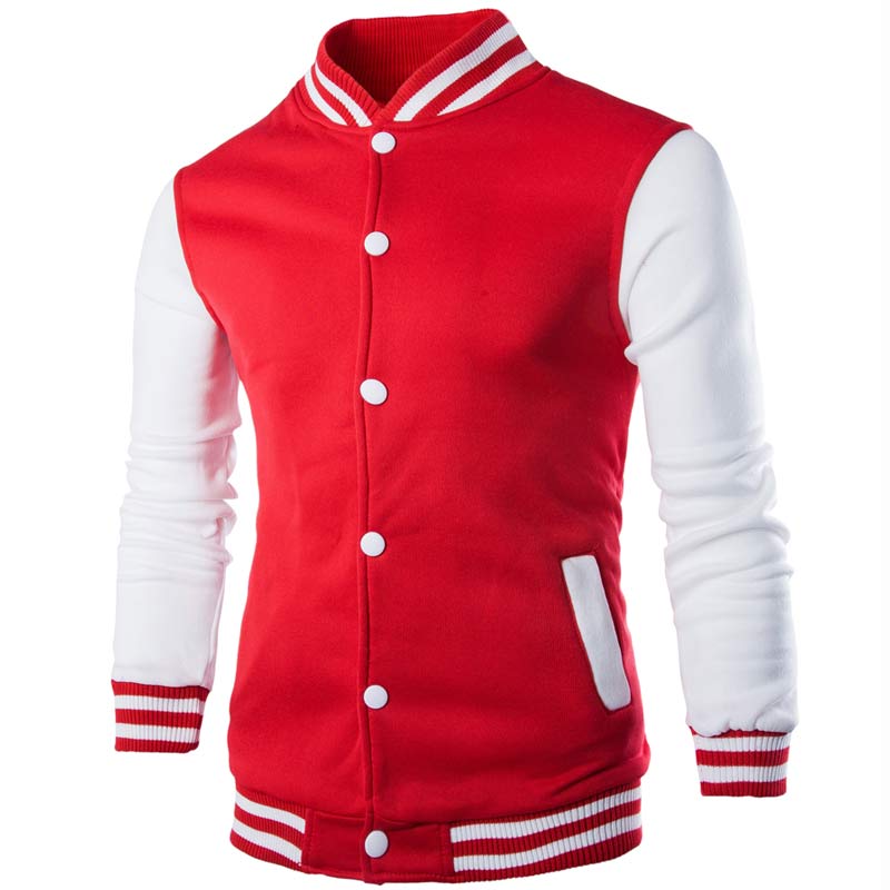 New Men/Boy Baseball Jacket Men 2018 Fashion Design Wine Red Mens Slim Fit College Varsity Jacket Men Brand Stylish Veste Homme