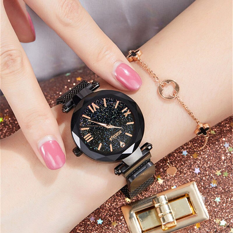 Luxury Women Watches Magnetic Starry Sky Female Clock Quartz Wristwatch Fashion Ladies Wrist Watch reloj mujer relogio feminino